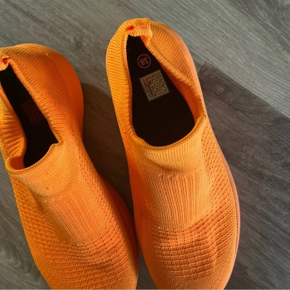 Vibrant Orange Slip-On womens Shoes - Picture 3 of 7